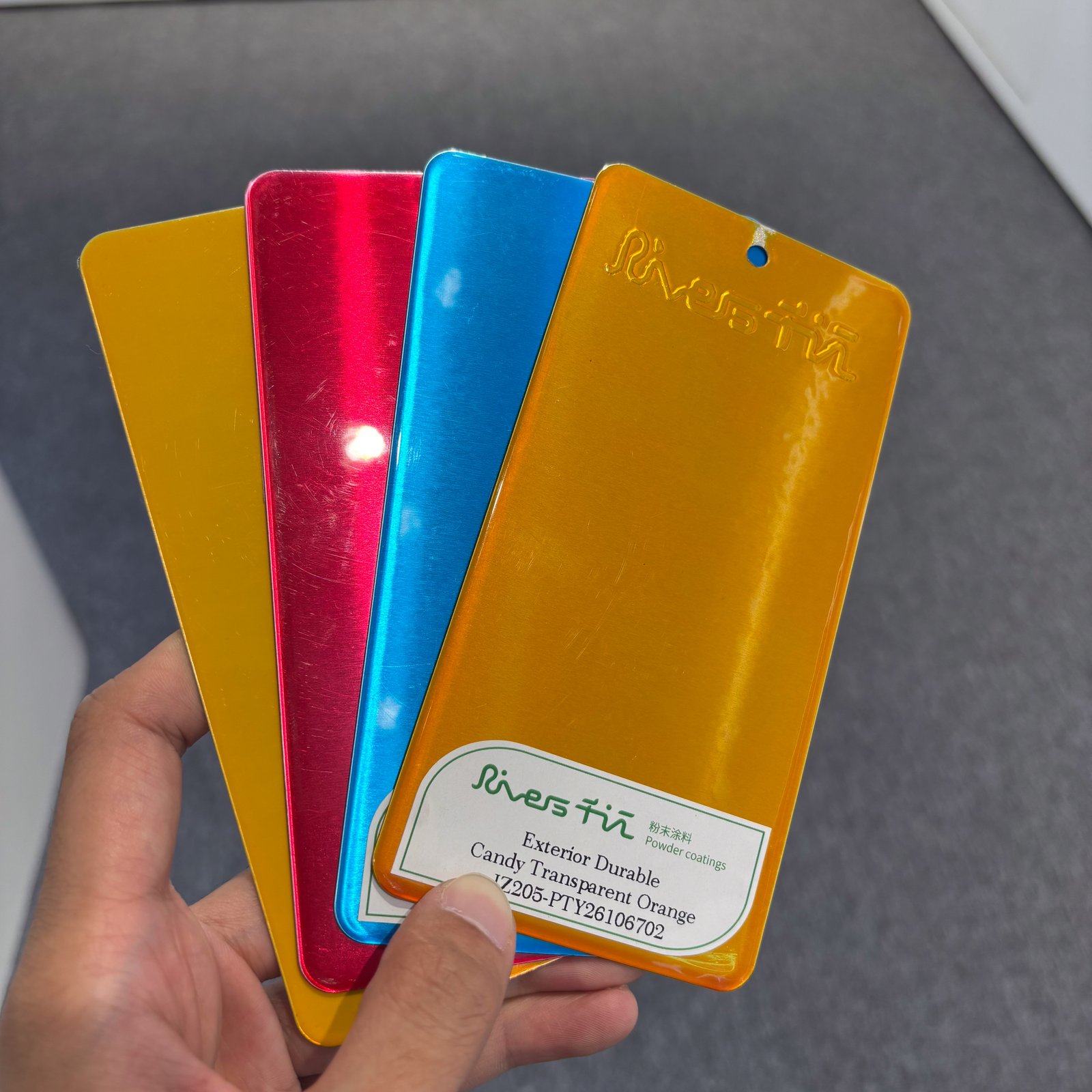 Clear candy coat powder coating